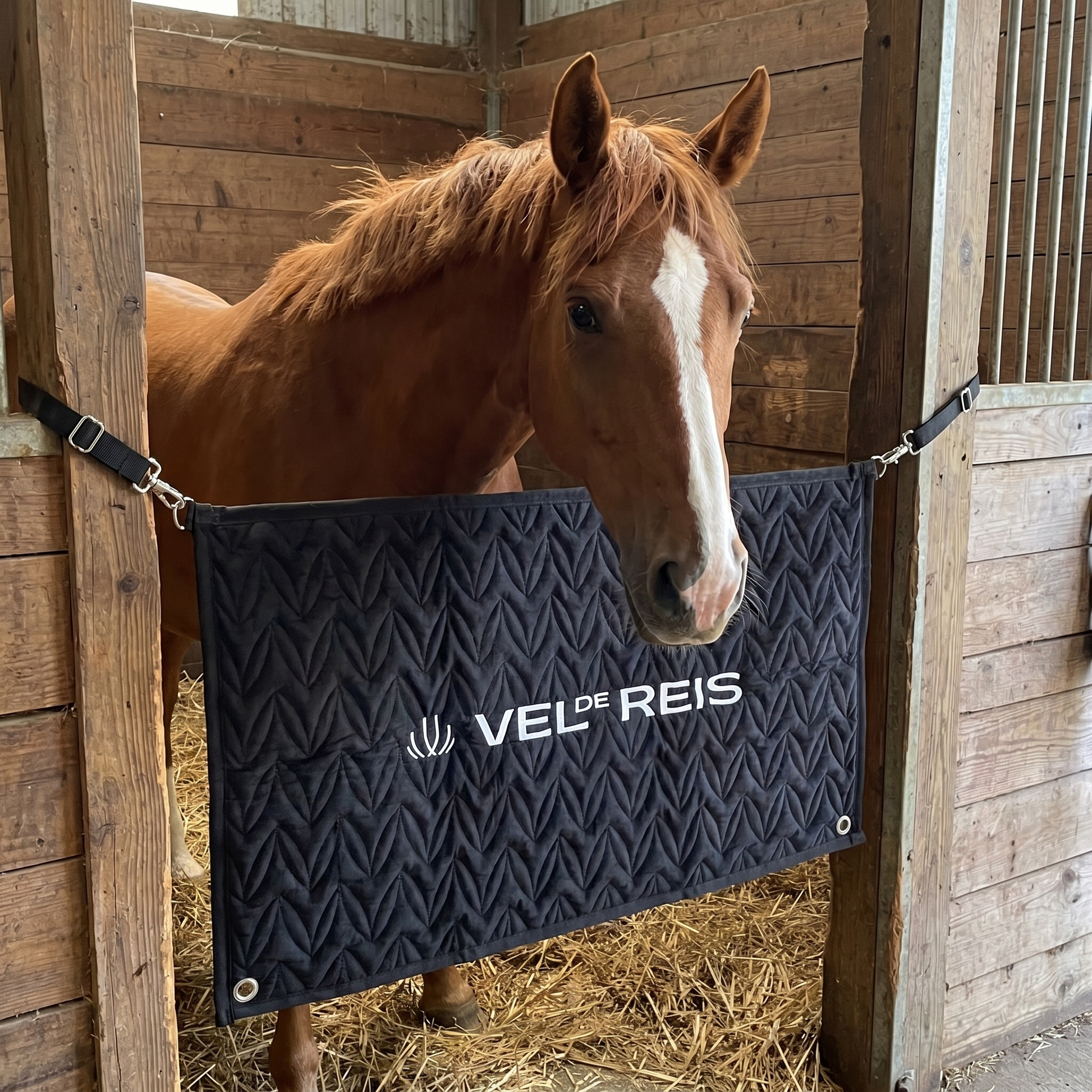 Horse in a stable with a VEL DE REIS Stable Guard 