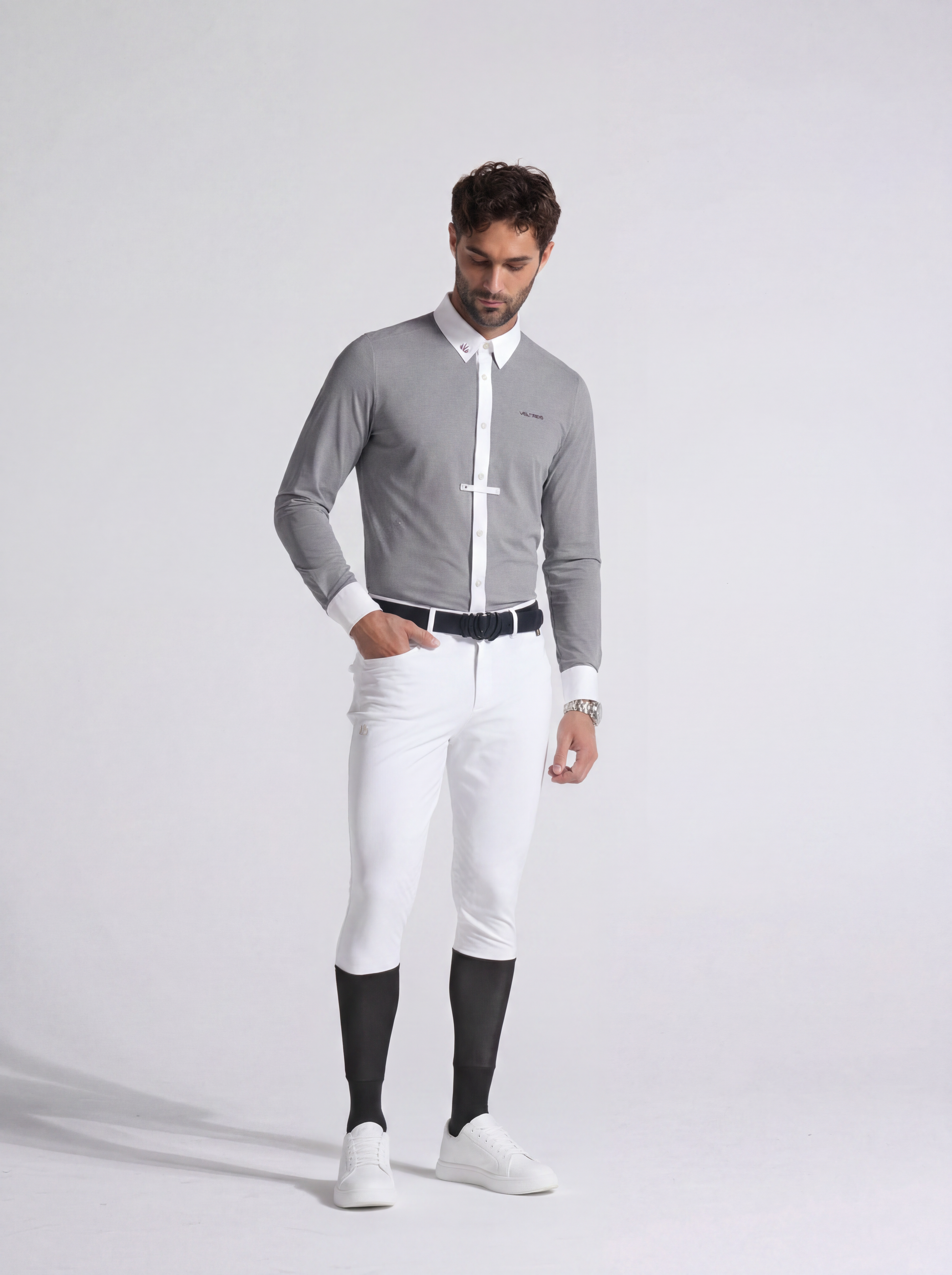 VEL DE REIS MEN GRAY COMPETITION SHIRT