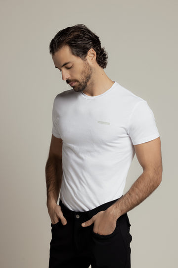 T-shirt col rond en coton homme
