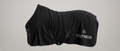 BLACK horse blanket with Vel de reis branding on a light gray background